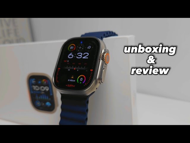 "Apple Watch Ultra 2 Unboxing: Premium Titanium Case & Blue Ocean Band!"