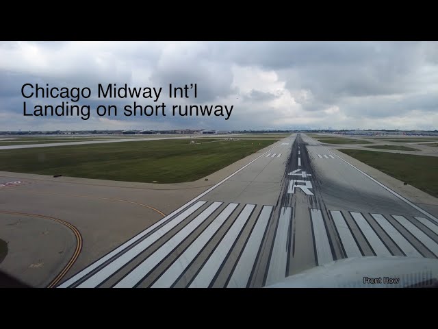 Short runway landing! Chicago Midway International Airport runway 04R