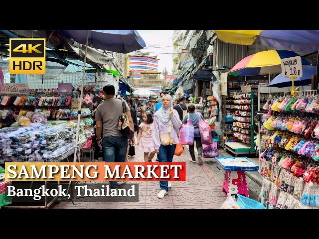 [BANGKOK] Sampeng Market "Walk Through The Cheapest Shopping In Chinatown" | Thailand [4K HDR]