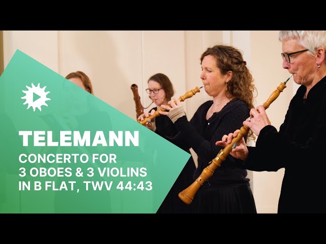 Telemann | Concerto for 3 oboes & 3 violins in Bb, TWV 44:43