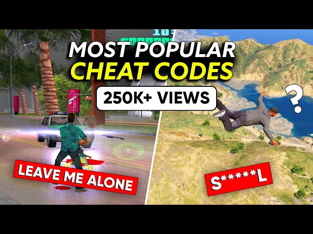 10 Most Popular CHEAT CODES Gamers Love to use in GTA Series