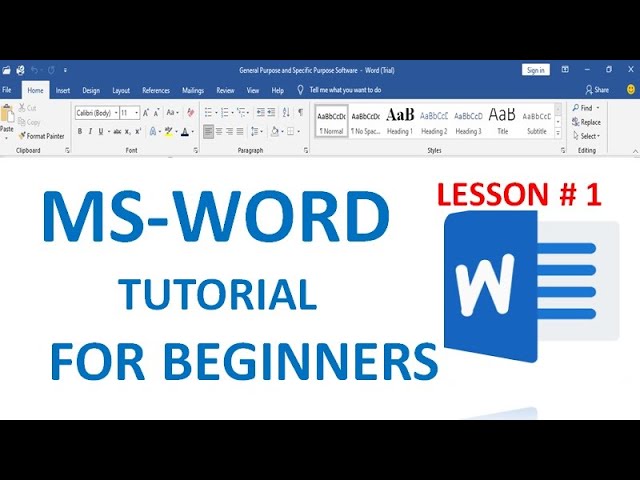 MS-Word Tutorial || MS-Word For beginners