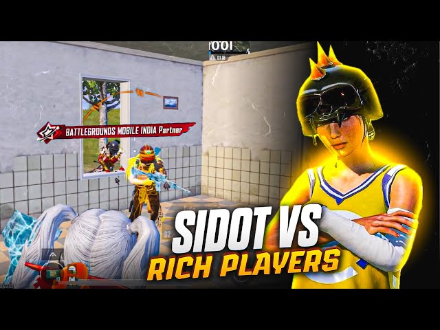 SiDOT Vs Rich Players 🥷1v4 Domination 🔥BGMI/PUBG