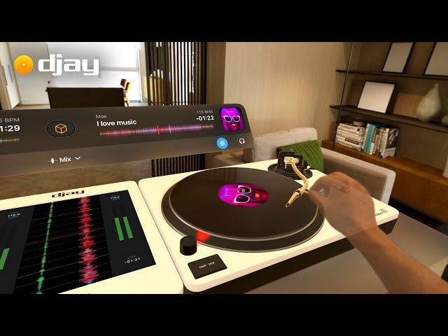 Introducing djay for Apple Vision Pro – featuring integration with Apple Music