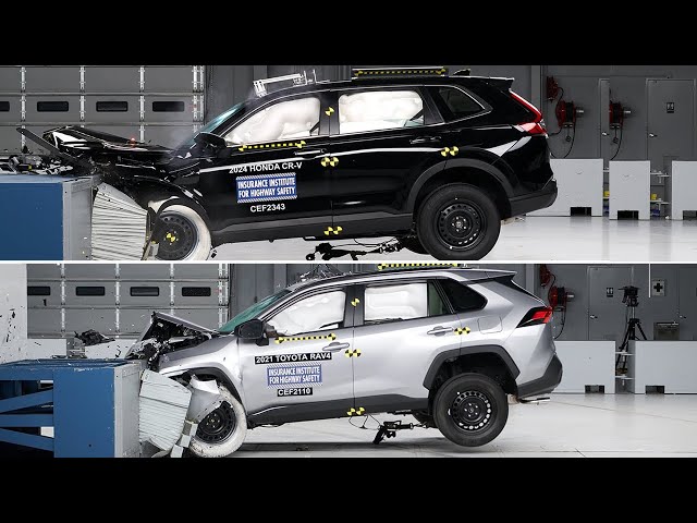2024 Honda CR-V vs Toyota RAV4 – IIHS crash test