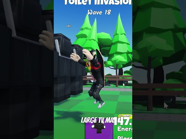 How good is the Large TV Man in Toilet Invasion by KevX #shortsroblox