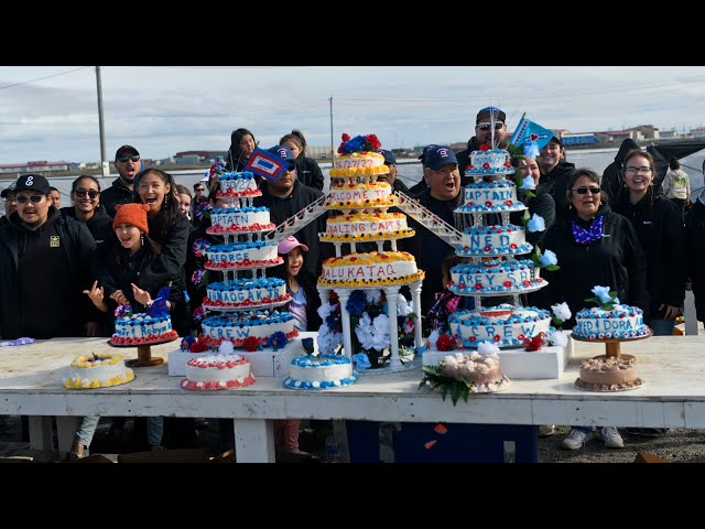Nalukataq's biggest cake honors whaling crews in Utqiagvik
