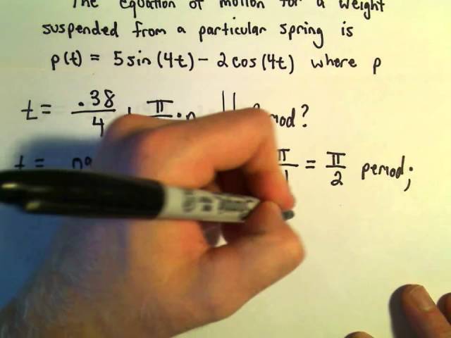 Solving Word Problems Involving Trigonometric Equations, Example 1