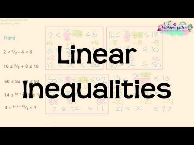 Linear Inequalities | Revision for Maths GCSE and IGCSE