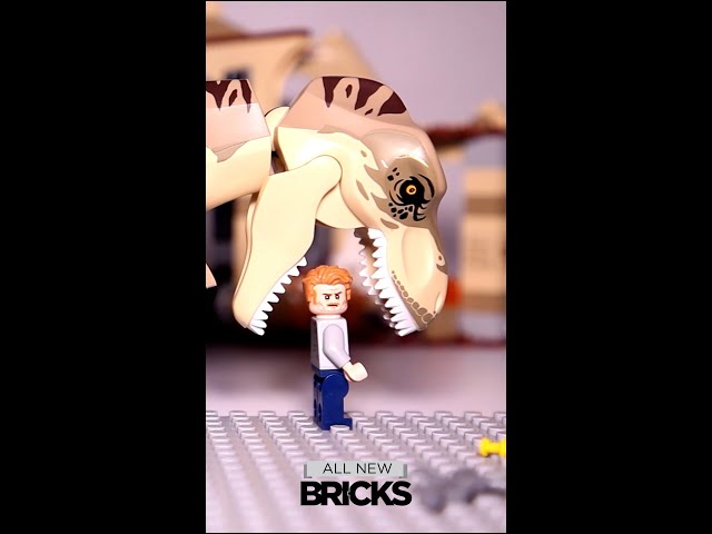 Lego Jurassic World T Rex & Atrociraptor Attack #shorts