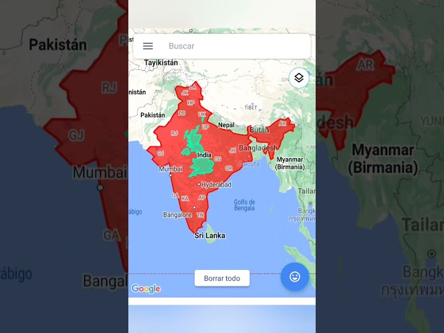 Reino Unido vs Irán e India Comparando Tamaños de Países