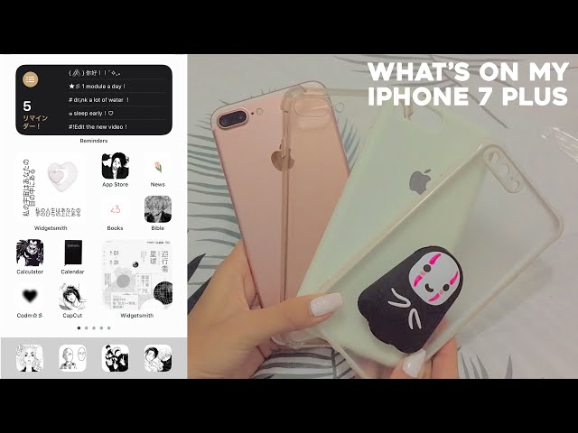 What’s in my iPhone 7 plus | iOS 15 aesthetic home screen | accessories unboxing