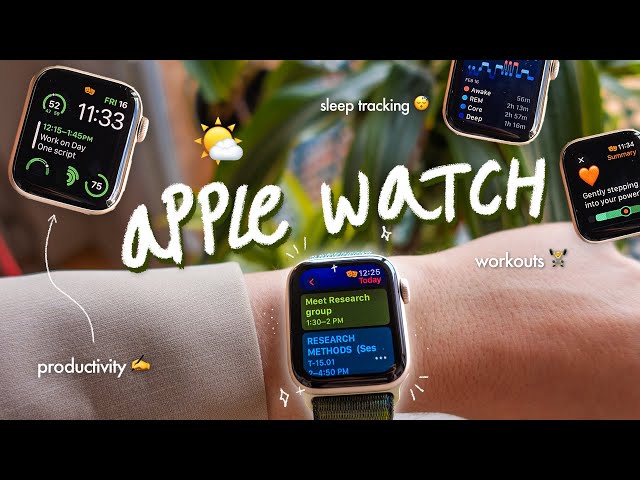 what's on my Apple Watch 🌷 | fav apps for productivity, health, focus