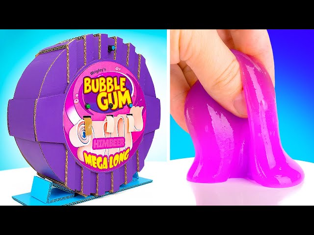 Awesome DIY Bubble Gum Ideas || How To Make Gumballs And Gum Dispenser