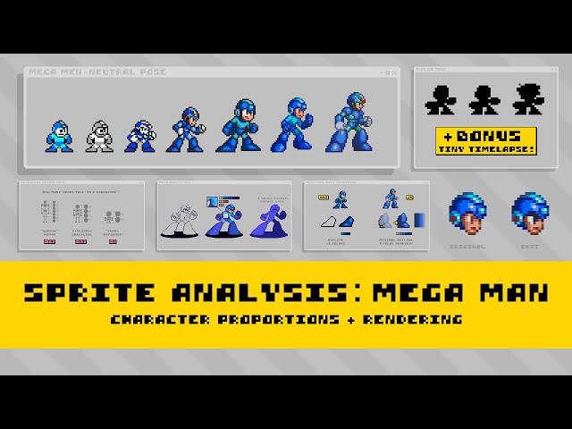 Sprite Analysis | Mega Man: Proportion and Rendering (+Tiny Timelapse!)