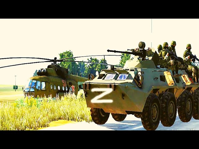Russian Aid Troops Escape After Attack by Ukrainian Troops - ARMA 3