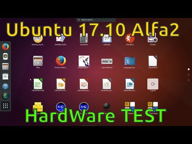 Ubuntu 17-10 [Alfa2]-HardWare TEST