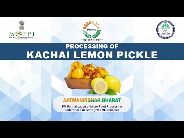 Demonstration Video on Kachi Lemon Pickle (under PMFME Scheme) - Hindi