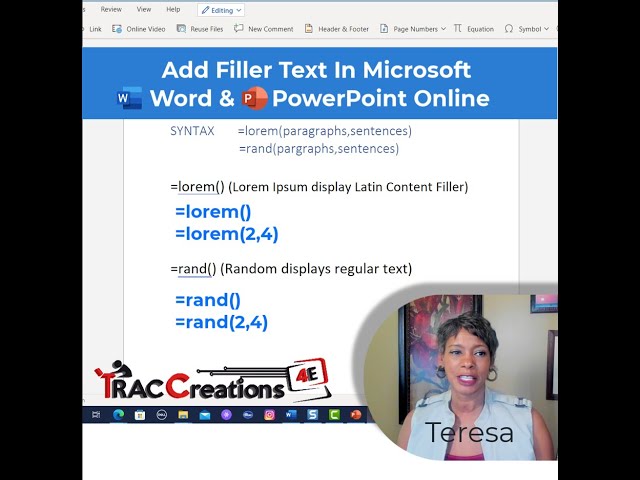 Text Filler or Text Placeholder in Microsoft Word and PowerPoint
