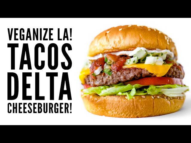 VEGANIZE LA #1! Tacos Delta CHEESEBURGER! #Shorts