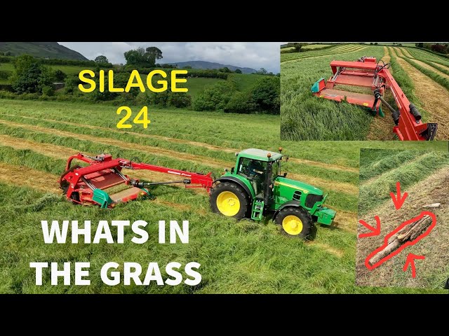 FIRST CUT SILAGE 24 PART 1- WHATS IN THE GRASS!! LUCKY ESCAPE