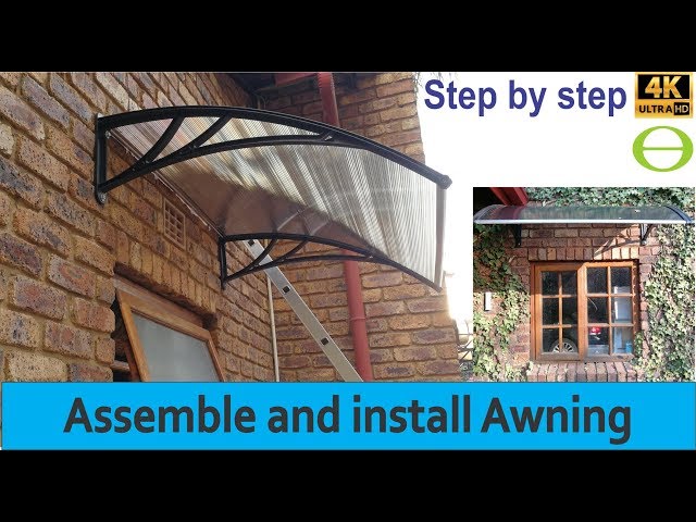 How to install a single plastic awning - step by step - two manufactures