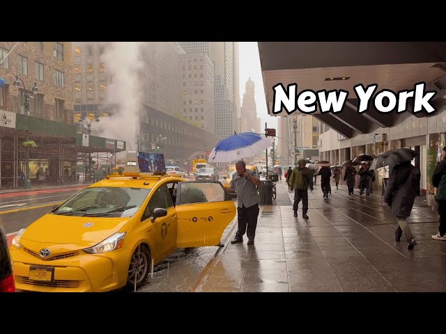 Walking In The Rain Flash Flood NYC 4k Videos Ultra Hd