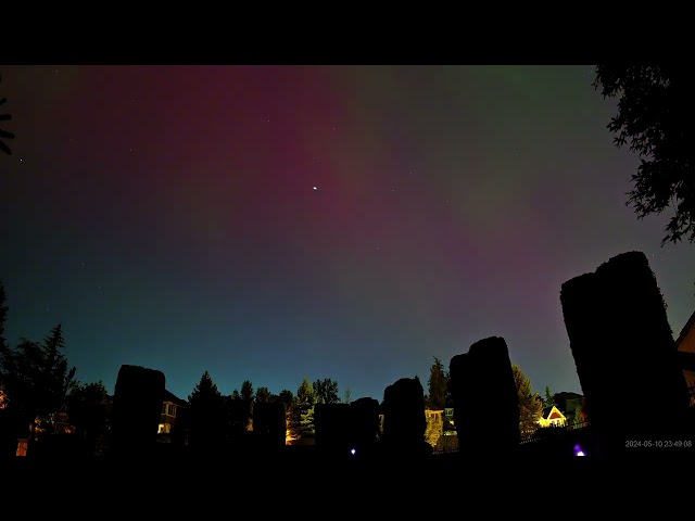 Aurora 2024 May 10 west view time lapse
