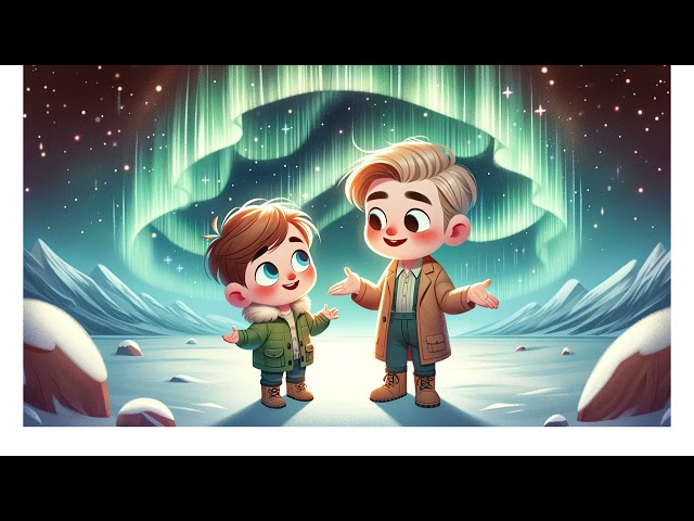 🌌✨ Tommy's Magical Night - Discover the Northern Lights! | Learn English & Explore with Cartoons 🌟👦