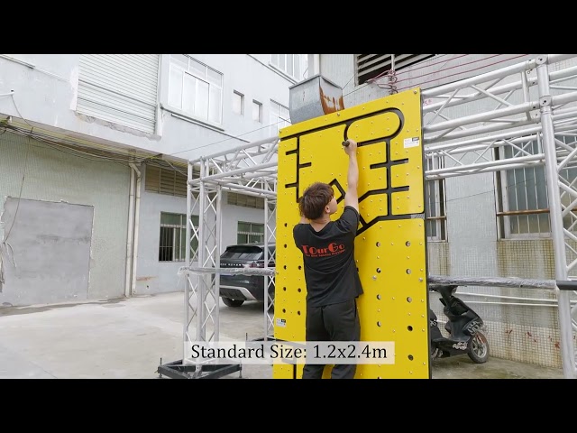 1.2x2.4m Ninja Warrior Obstacle Web celebrity rock climbing Wall – Peg Maze