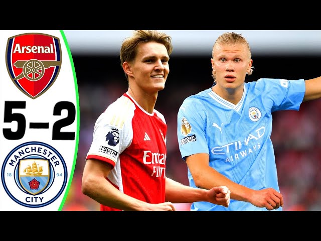 Arsenal vs Manchester City 5-2 - All Goals and Highlights - 2024 🔥 HAALAND