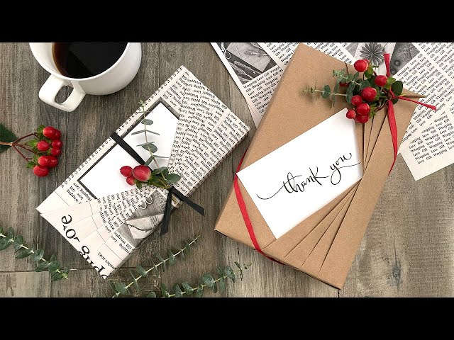 Eco-Friendly Gift Wrapping | Kraft and Newspaper Wrapping | DIY