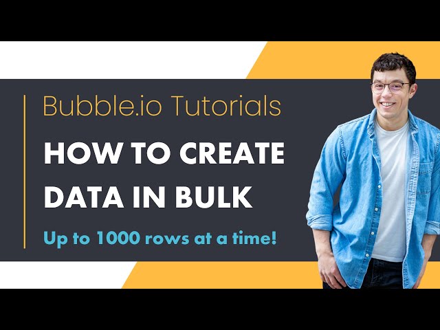 How to Create Data in Bulk in Bubble.io | Bubble.io Tutorial