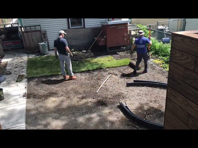 Laying Sod Timelaps