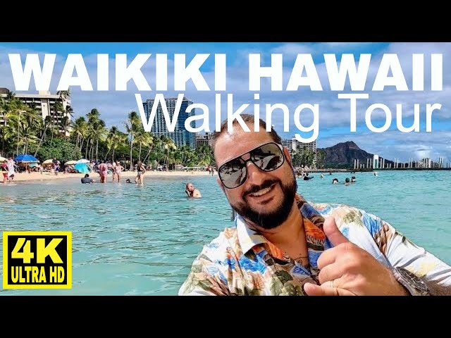 Waikiki Beach & Kalakaua Avenue | August 2022 [4K] Walking Tour #honolulu #oahu #hawaii #travelvlog