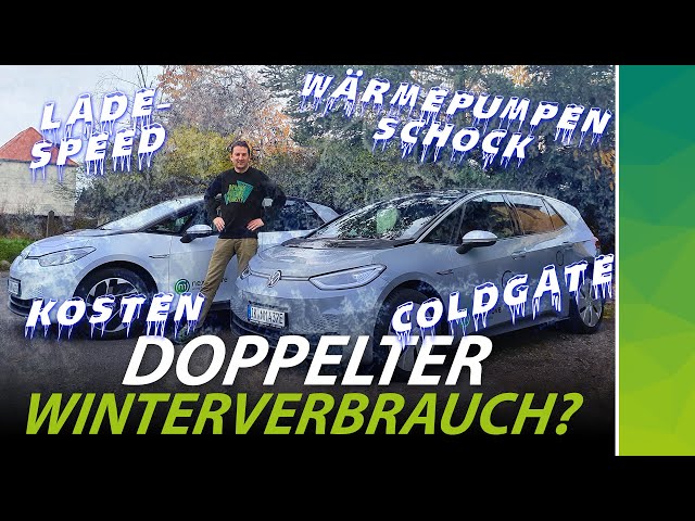 VW ID.3 winter problems: heat pump fail, consumption, fast charging, preheating, cost | English subs