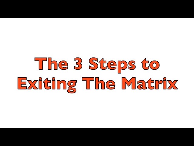 EXIT The MATRIX in Three Steps  Regain your DIVINE Power