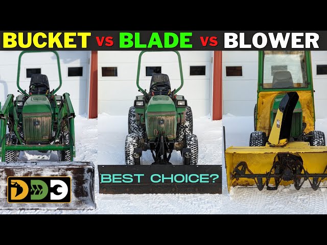 Snow Blade vs Snow Blower vs Front End Loader -  Best Snow Removal Choice