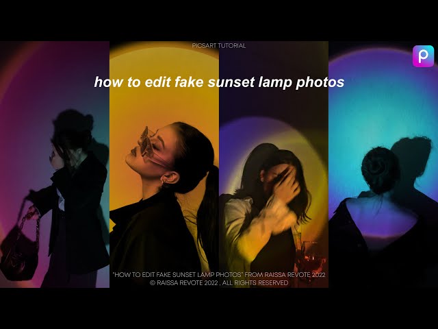 how to edit fake sunset lamp photos // picsart tutorial