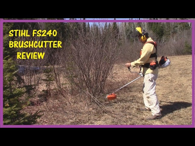 STIHL FS240 BRUSH CUTTER REVIEW - HOW TO USE A BRUSH CUTTER WITH 120 TOOTH RENEGADE BLADE