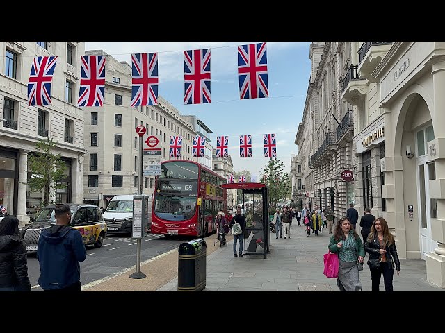 London Walk | Oxford Street to Buckingham Palace | Central London Street walking Tour | 4K HDR