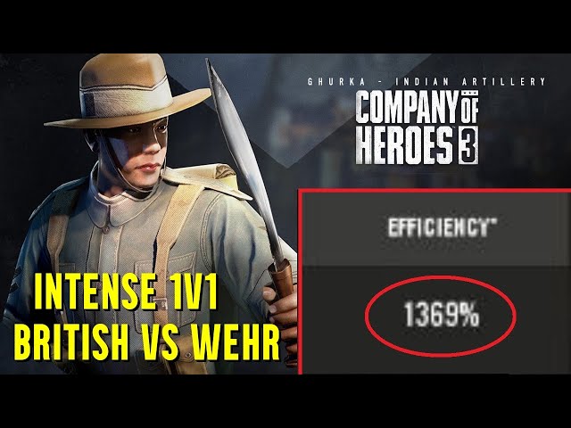 Can The Gurhka Rifles Save it? British Forces vs Wehr - Company of Heroes 3 1v1