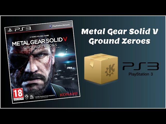 Metal Gear Solid V Ground Zeroes PKG PS3