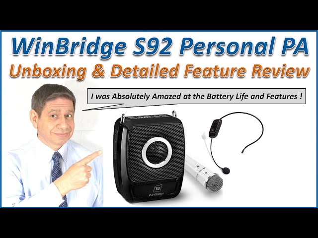 THE WINBRIDGE PORTABLE PA SYSTEM – Box Opening, Product Review and Complete Testing
