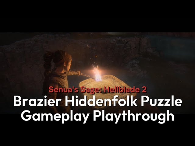 Third Hiddenfolk Puzzle, Lighting Braziers to Get to the Cavern Gameplay Playthrough No Commentary