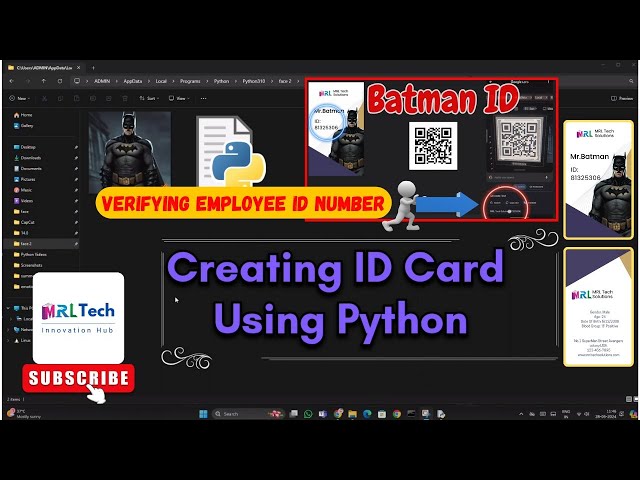 Creating ID Card Using Python || OpenCV || MRL Tech Solution