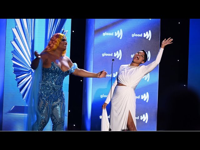 Ariana DeBose and Peppermint duet "Somewhere" duet at the GLAAD Media Awards