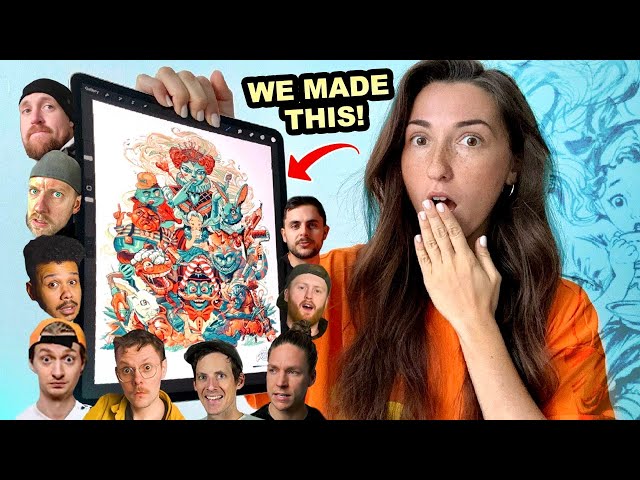 10 Art YouTubers Make a Secret Artwork!