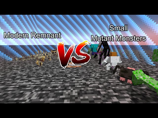 Modern Remnant vs Small Mutant Monsters  Mob Battle  Minecraft