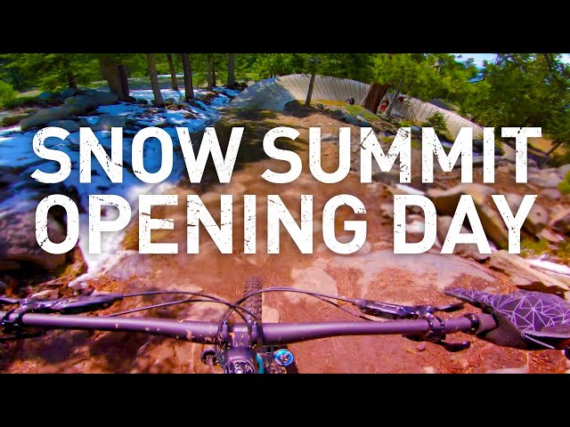 Snow Summit Bike Park - Opening Day 2019. Party Wave + Westridge. DH trail, snow, and good times!